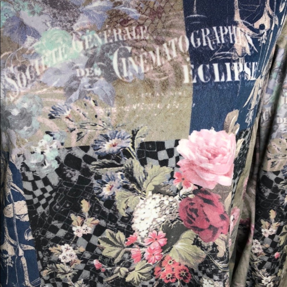 Oneworld Soft Long Sleeve Floral Casual Top Size M - Picture 2 of 7